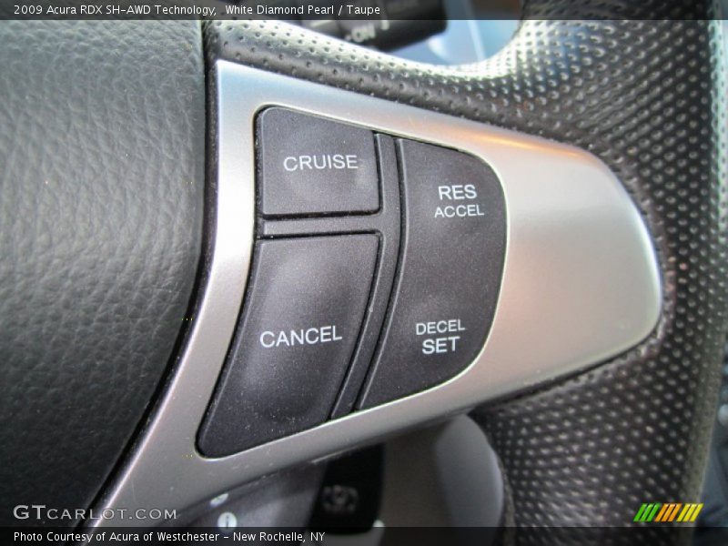 White Diamond Pearl / Taupe 2009 Acura RDX SH-AWD Technology