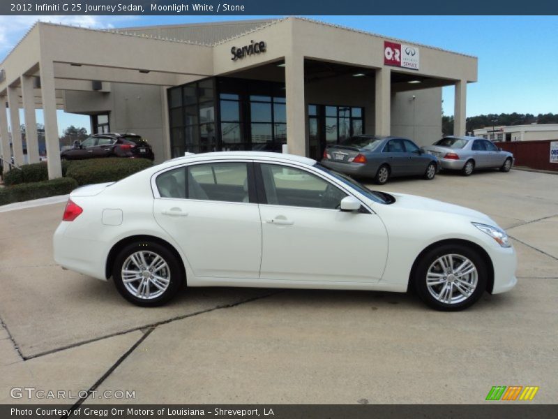 Moonlight White / Stone 2012 Infiniti G 25 Journey Sedan
