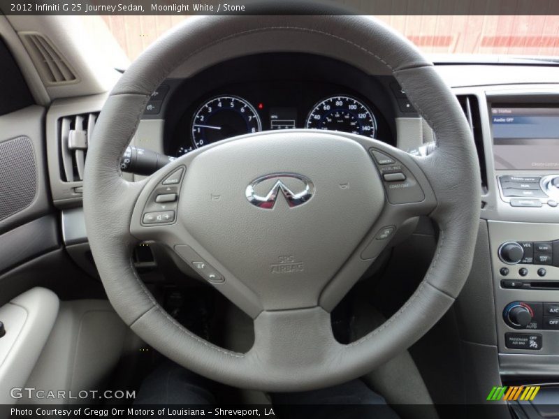 Moonlight White / Stone 2012 Infiniti G 25 Journey Sedan