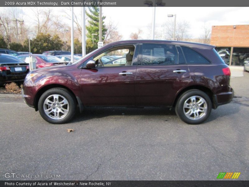 Dark Cherry Pearl / Parchment 2009 Acura MDX Technology