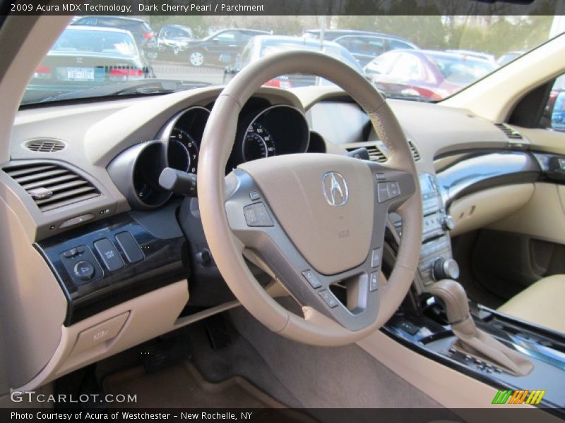 Dark Cherry Pearl / Parchment 2009 Acura MDX Technology