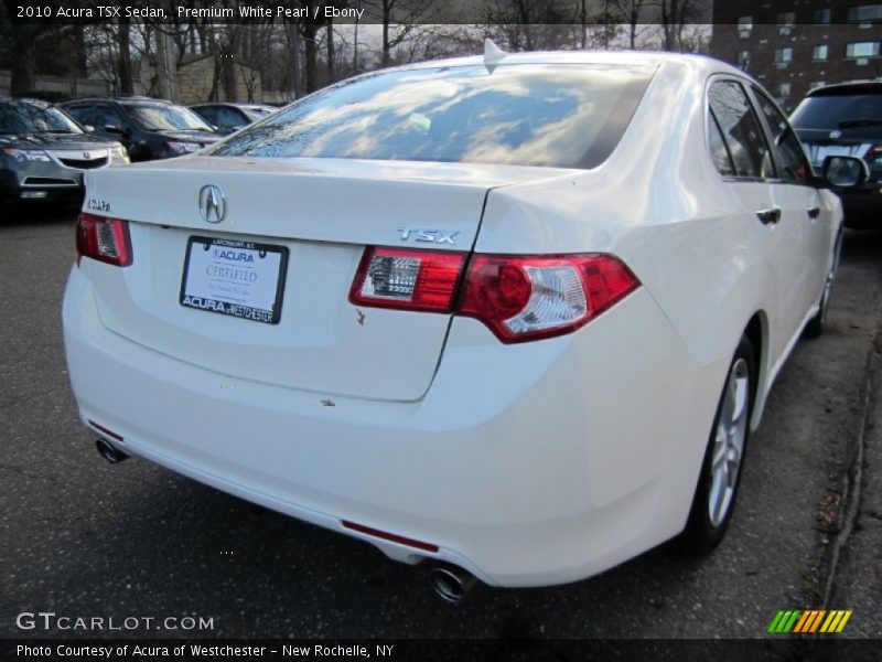 Premium White Pearl / Ebony 2010 Acura TSX Sedan