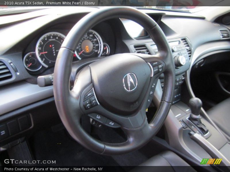 Premium White Pearl / Ebony 2010 Acura TSX Sedan