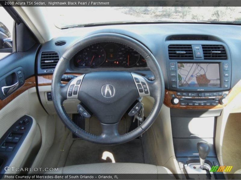 Nighthawk Black Pearl / Parchment 2008 Acura TSX Sedan