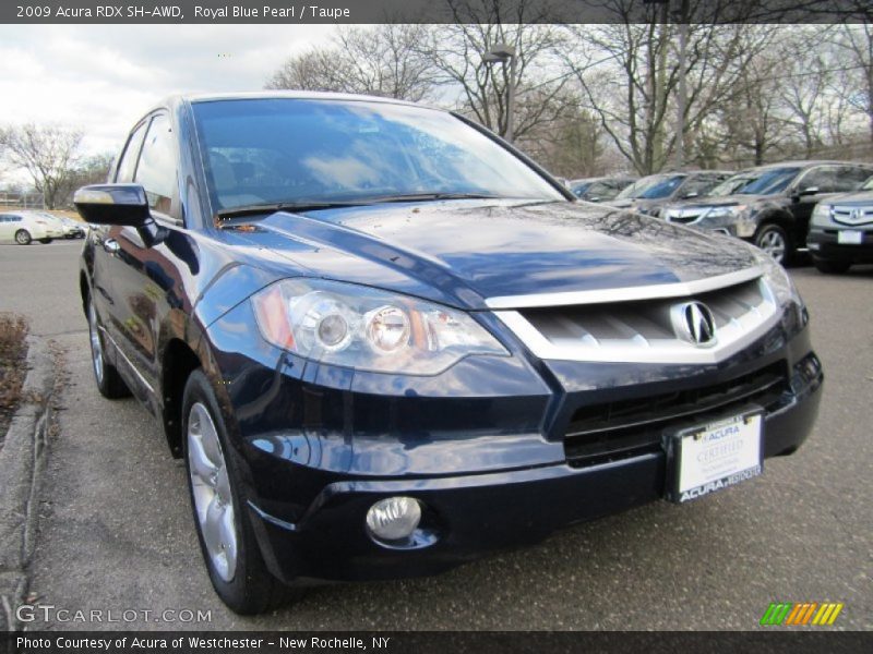 Royal Blue Pearl / Taupe 2009 Acura RDX SH-AWD