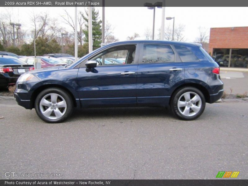 Royal Blue Pearl / Taupe 2009 Acura RDX SH-AWD