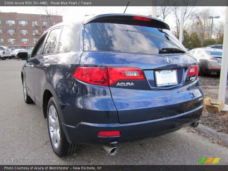 Royal Blue Pearl / Taupe 2009 Acura RDX SH-AWD