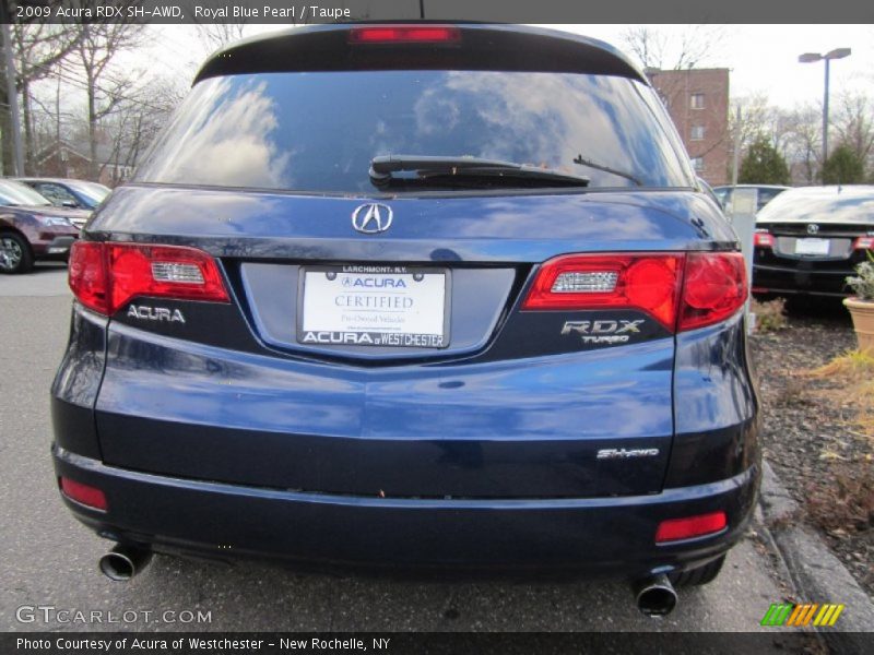 Royal Blue Pearl / Taupe 2009 Acura RDX SH-AWD