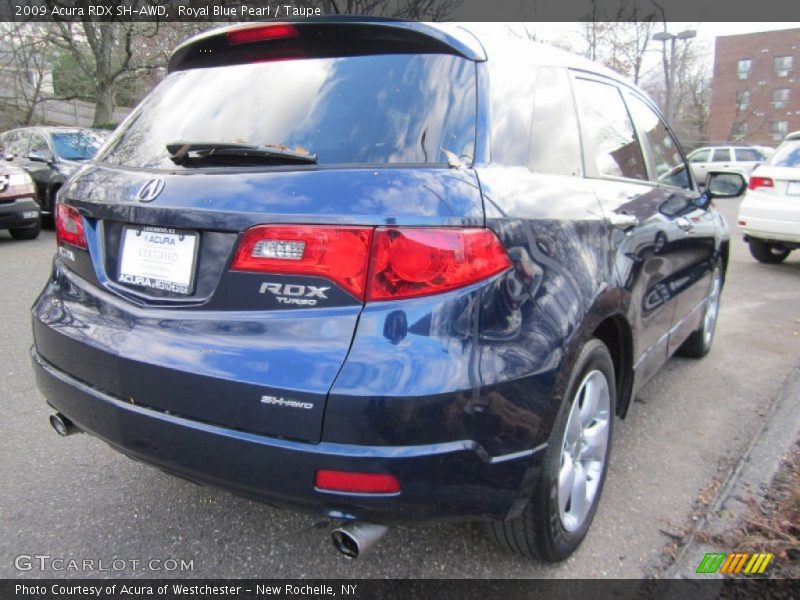 Royal Blue Pearl / Taupe 2009 Acura RDX SH-AWD