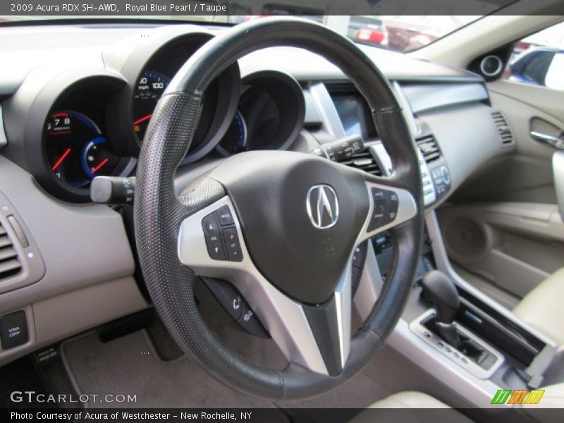 Royal Blue Pearl / Taupe 2009 Acura RDX SH-AWD