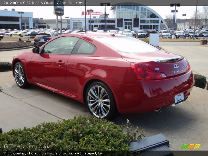 Vibrant Red / Wheat 2012 Infiniti G 37 Journey Coupe