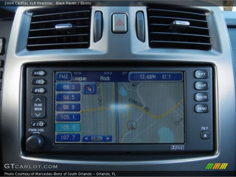 Navigation of 2004 XLR Roadster