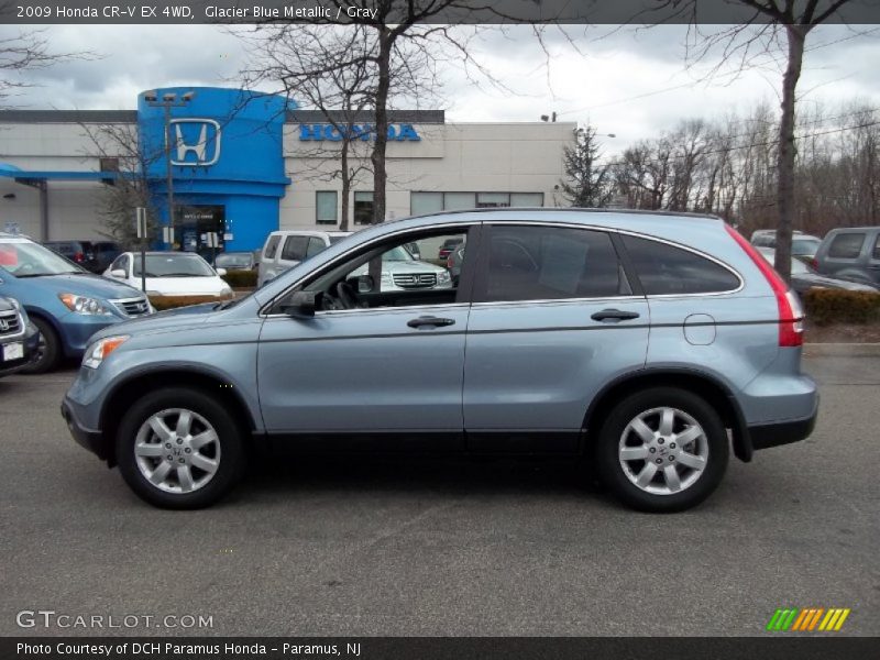Glacier Blue Metallic / Gray 2009 Honda CR-V EX 4WD