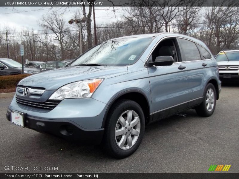 Glacier Blue Metallic / Gray 2009 Honda CR-V EX 4WD