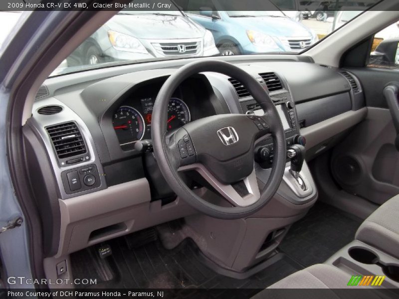 Glacier Blue Metallic / Gray 2009 Honda CR-V EX 4WD