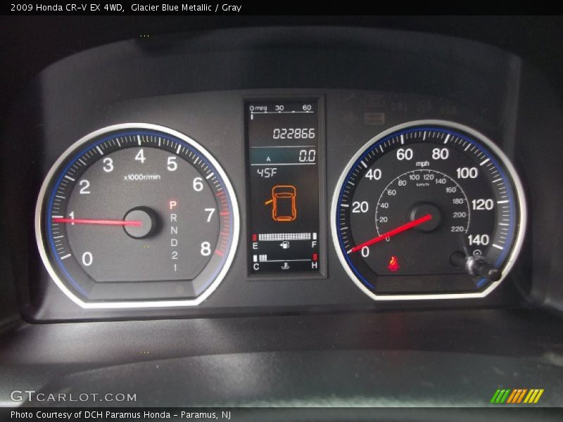 Glacier Blue Metallic / Gray 2009 Honda CR-V EX 4WD