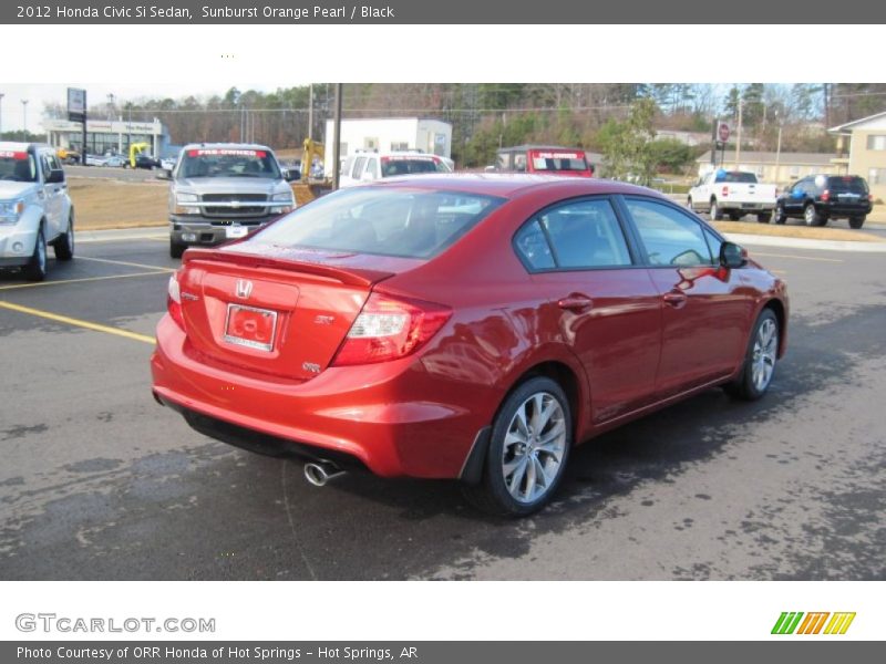 Sunburst Orange Pearl / Black 2012 Honda Civic Si Sedan