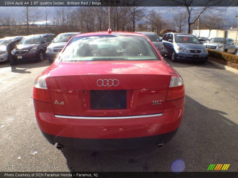 Brilliant Red / Beige 2004 Audi A4 1.8T quattro Sedan