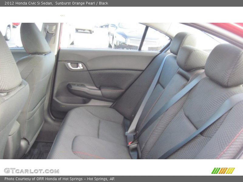 Sunburst Orange Pearl / Black 2012 Honda Civic Si Sedan