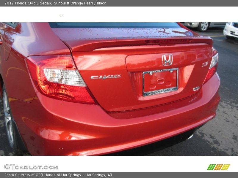 Sunburst Orange Pearl / Black 2012 Honda Civic Si Sedan