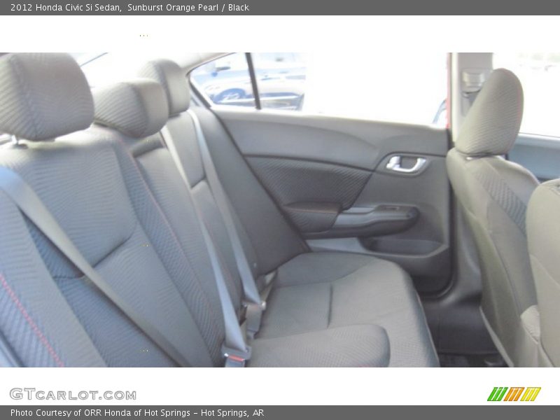 Sunburst Orange Pearl / Black 2012 Honda Civic Si Sedan