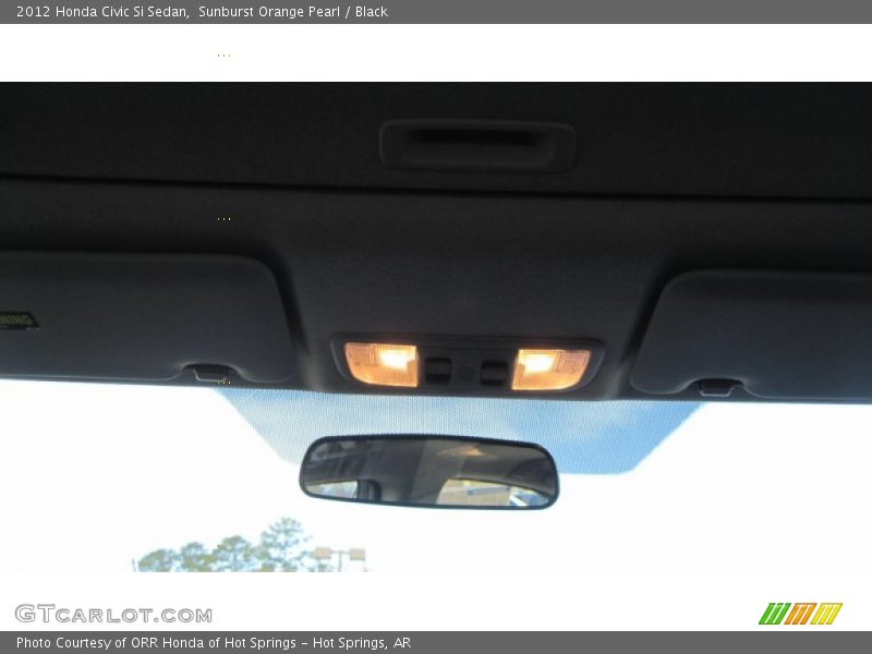 Sunburst Orange Pearl / Black 2012 Honda Civic Si Sedan