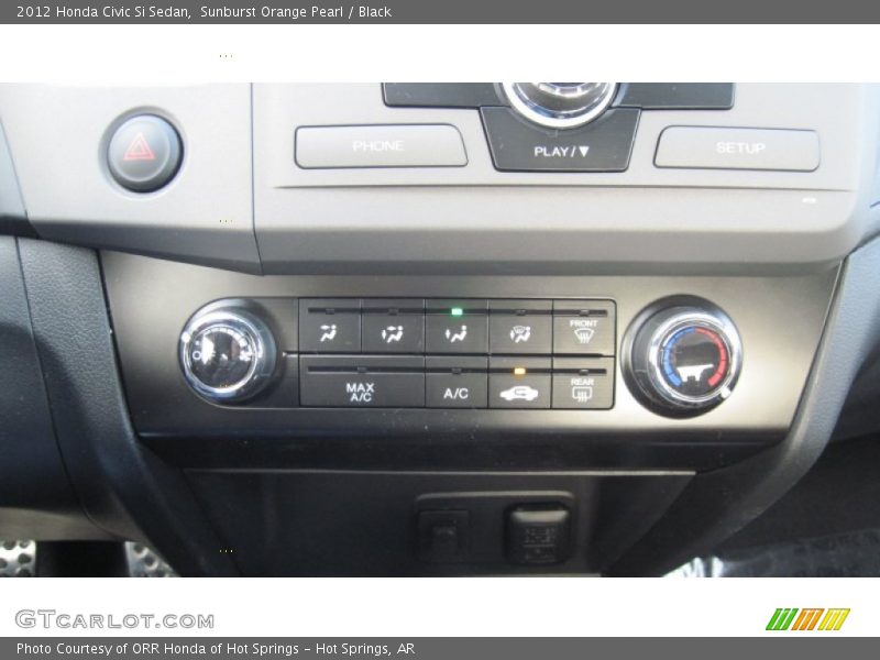 Sunburst Orange Pearl / Black 2012 Honda Civic Si Sedan
