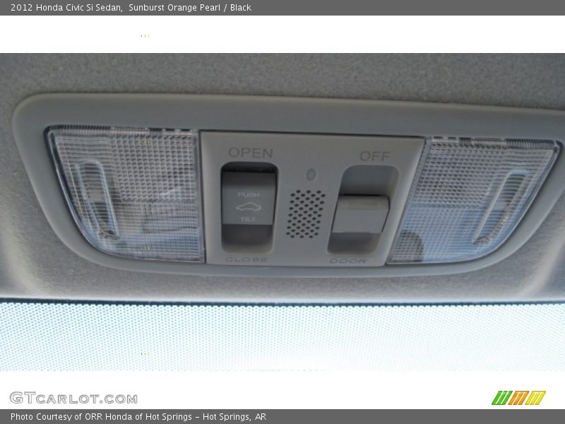Sunburst Orange Pearl / Black 2012 Honda Civic Si Sedan