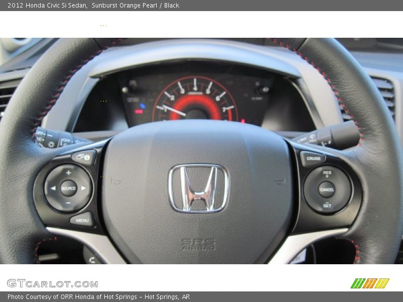 Sunburst Orange Pearl / Black 2012 Honda Civic Si Sedan