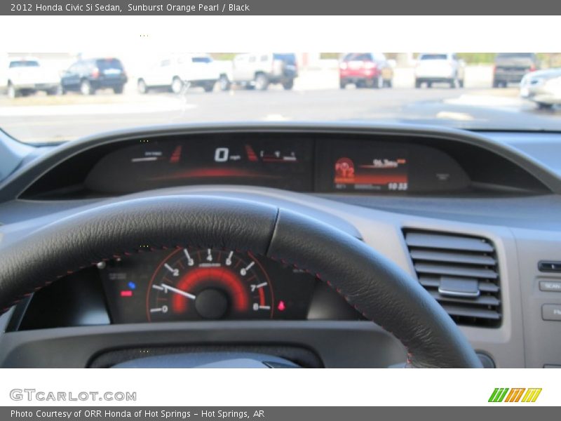Sunburst Orange Pearl / Black 2012 Honda Civic Si Sedan