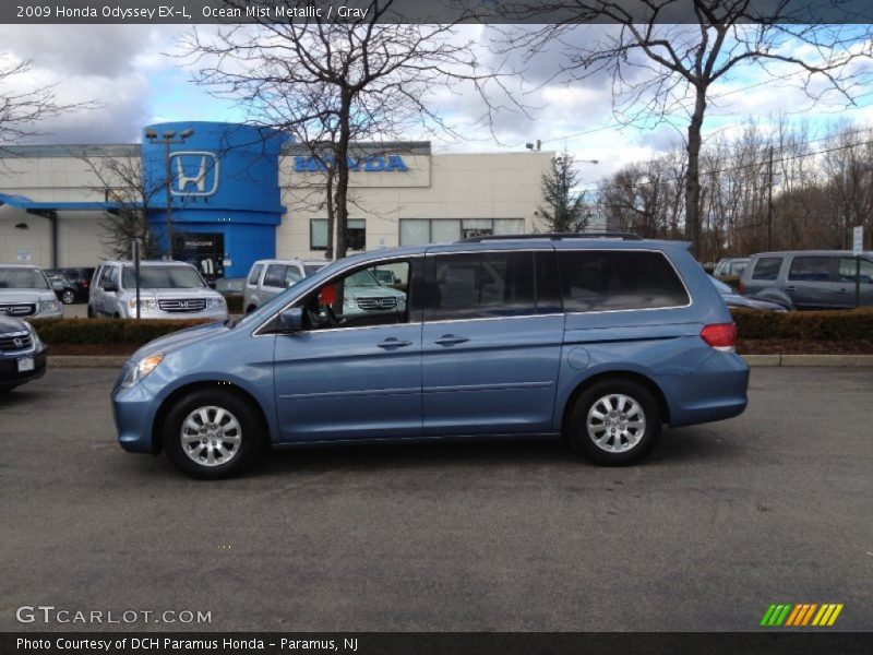 Ocean Mist Metallic / Gray 2009 Honda Odyssey EX-L