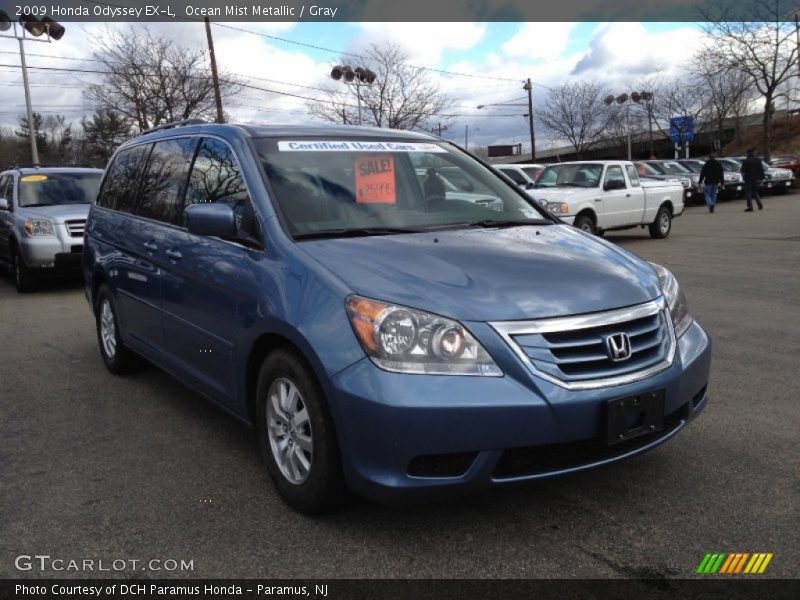 Ocean Mist Metallic / Gray 2009 Honda Odyssey EX-L