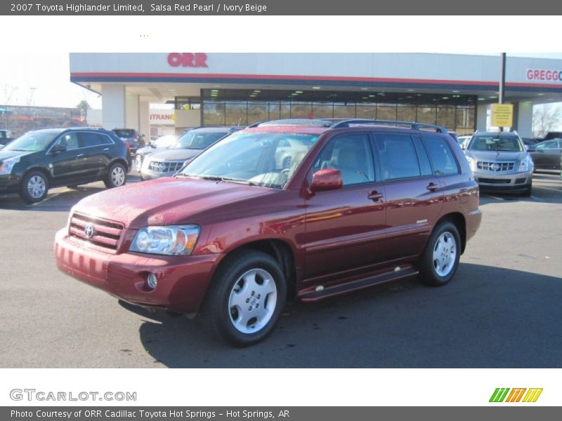Salsa Red Pearl / Ivory Beige 2007 Toyota Highlander Limited