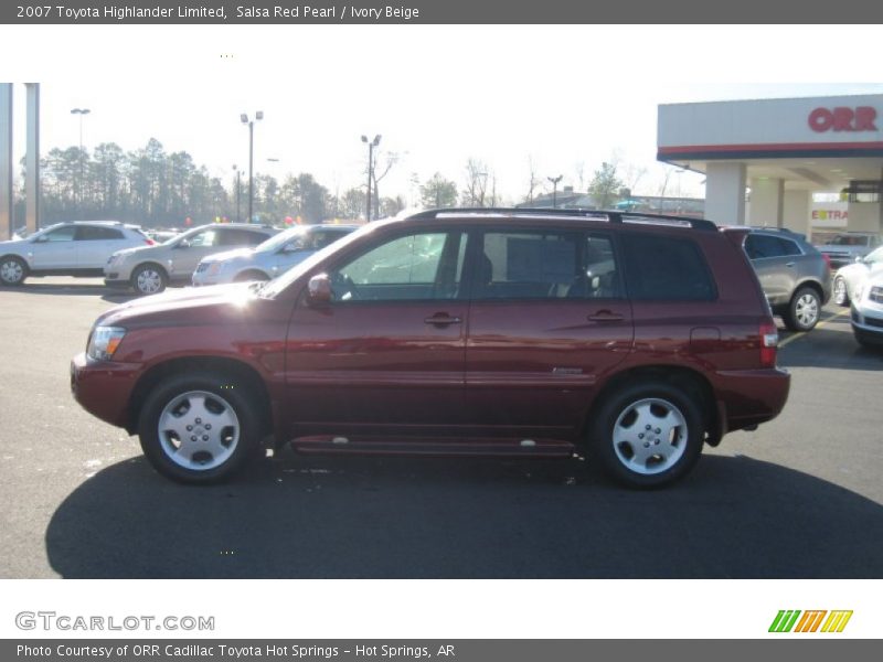 Salsa Red Pearl / Ivory Beige 2007 Toyota Highlander Limited