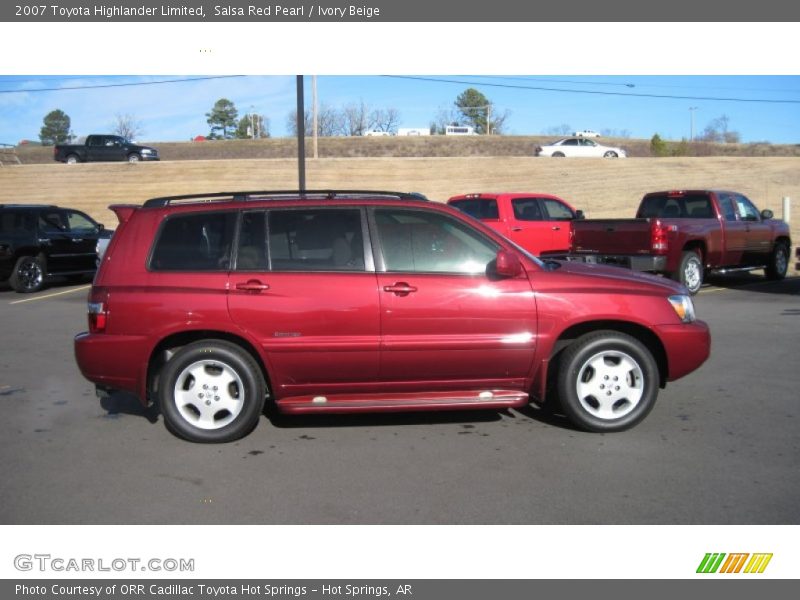 Salsa Red Pearl / Ivory Beige 2007 Toyota Highlander Limited