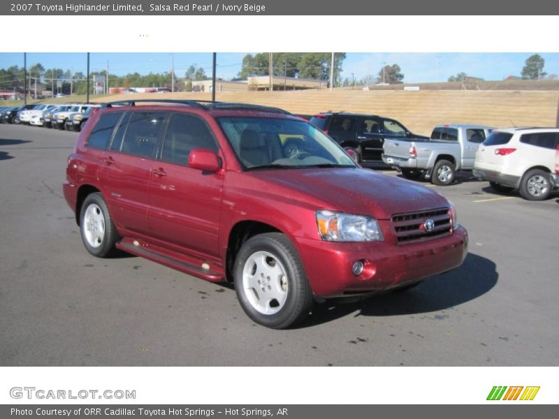 Salsa Red Pearl / Ivory Beige 2007 Toyota Highlander Limited