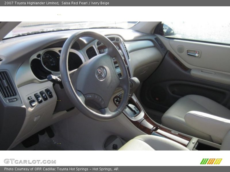 Salsa Red Pearl / Ivory Beige 2007 Toyota Highlander Limited