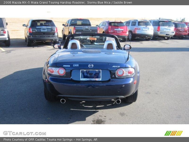 Stormy Blue Mica / Saddle Brown 2008 Mazda MX-5 Miata Grand Touring Hardtop Roadster
