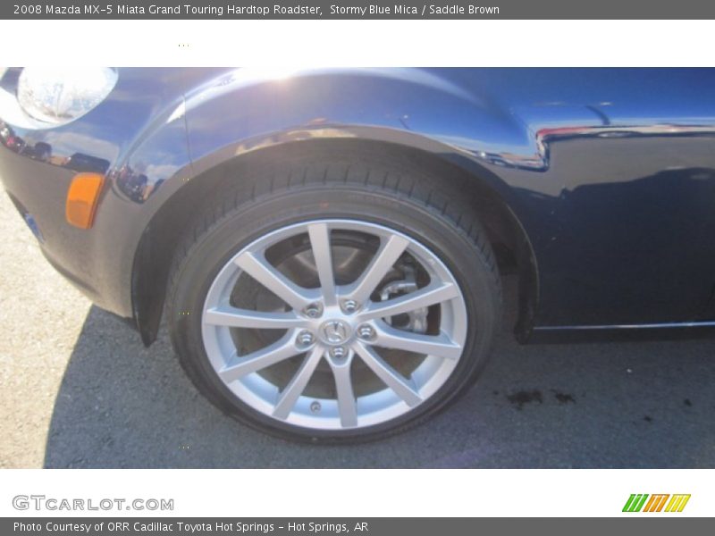Stormy Blue Mica / Saddle Brown 2008 Mazda MX-5 Miata Grand Touring Hardtop Roadster