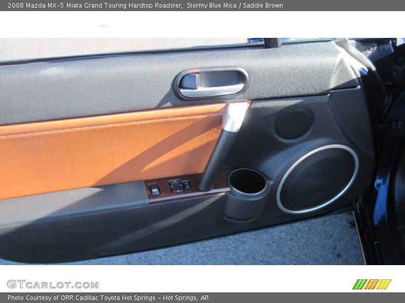 Stormy Blue Mica / Saddle Brown 2008 Mazda MX-5 Miata Grand Touring Hardtop Roadster