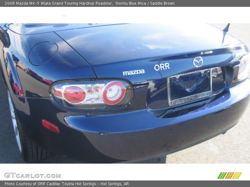 Stormy Blue Mica / Saddle Brown 2008 Mazda MX-5 Miata Grand Touring Hardtop Roadster