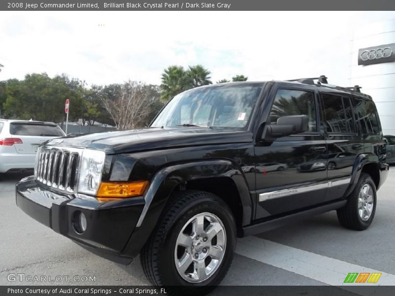 Brilliant Black Crystal Pearl / Dark Slate Gray 2008 Jeep Commander Limited