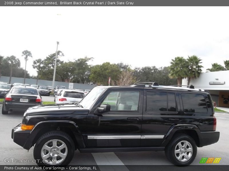 Brilliant Black Crystal Pearl / Dark Slate Gray 2008 Jeep Commander Limited