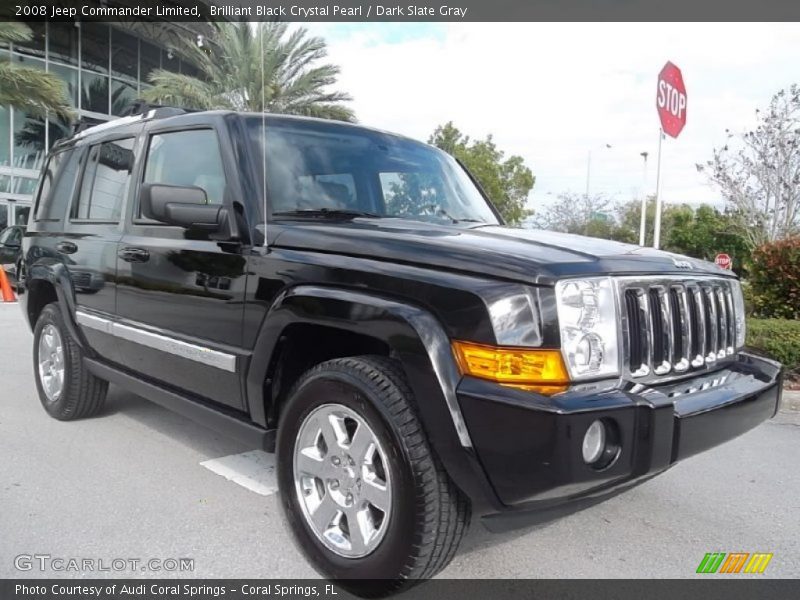 Brilliant Black Crystal Pearl / Dark Slate Gray 2008 Jeep Commander Limited