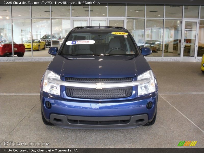Navy Blue Metallic / Dark Gray 2008 Chevrolet Equinox LT AWD