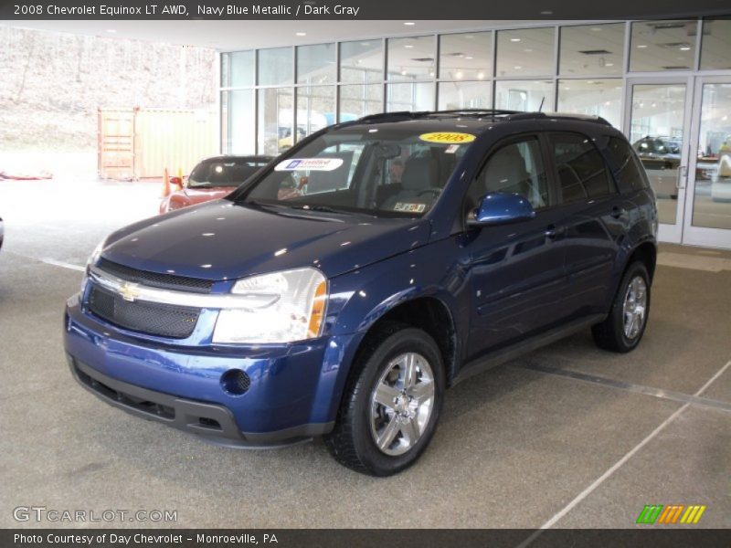 Navy Blue Metallic / Dark Gray 2008 Chevrolet Equinox LT AWD
