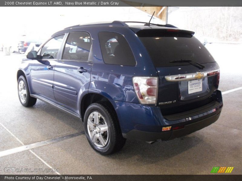 Navy Blue Metallic / Dark Gray 2008 Chevrolet Equinox LT AWD