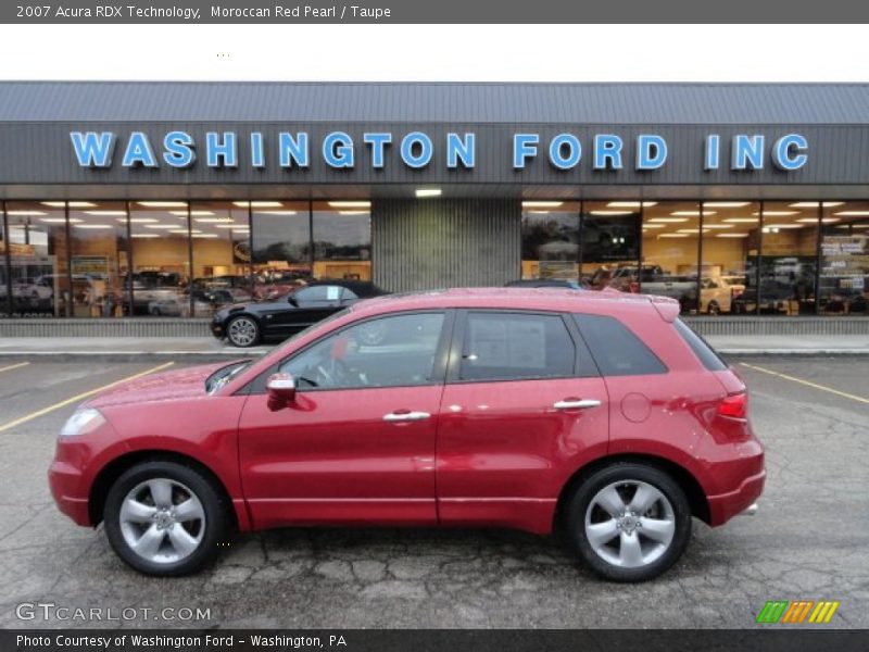 Moroccan Red Pearl / Taupe 2007 Acura RDX Technology