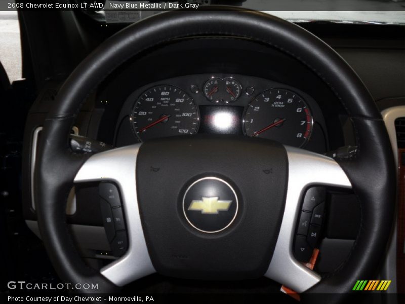 Navy Blue Metallic / Dark Gray 2008 Chevrolet Equinox LT AWD