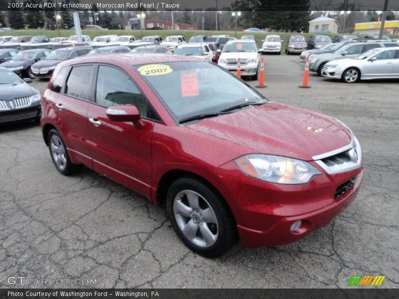 Moroccan Red Pearl / Taupe 2007 Acura RDX Technology